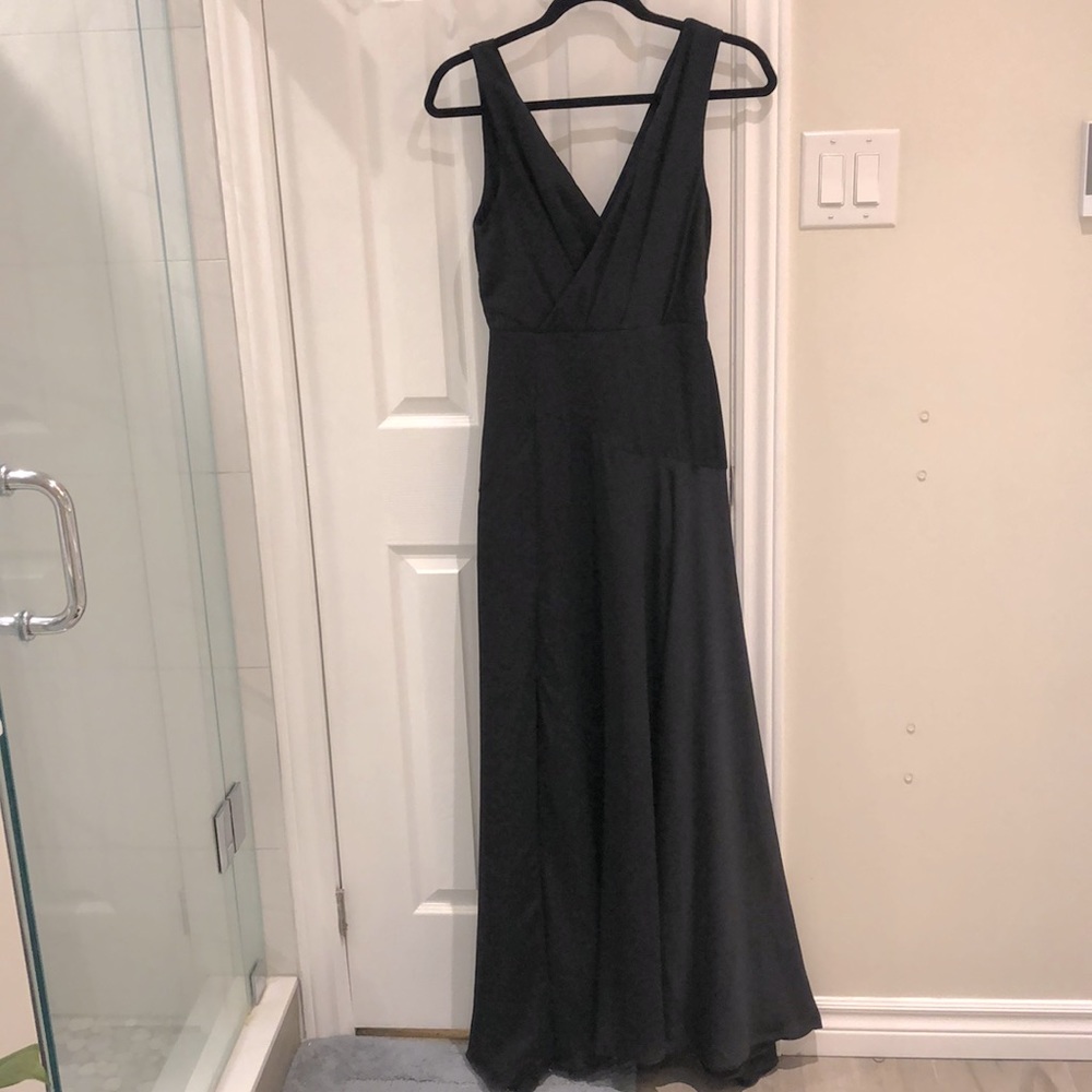 M boutique Formal Maxi Dress with Slit - Black - Small
